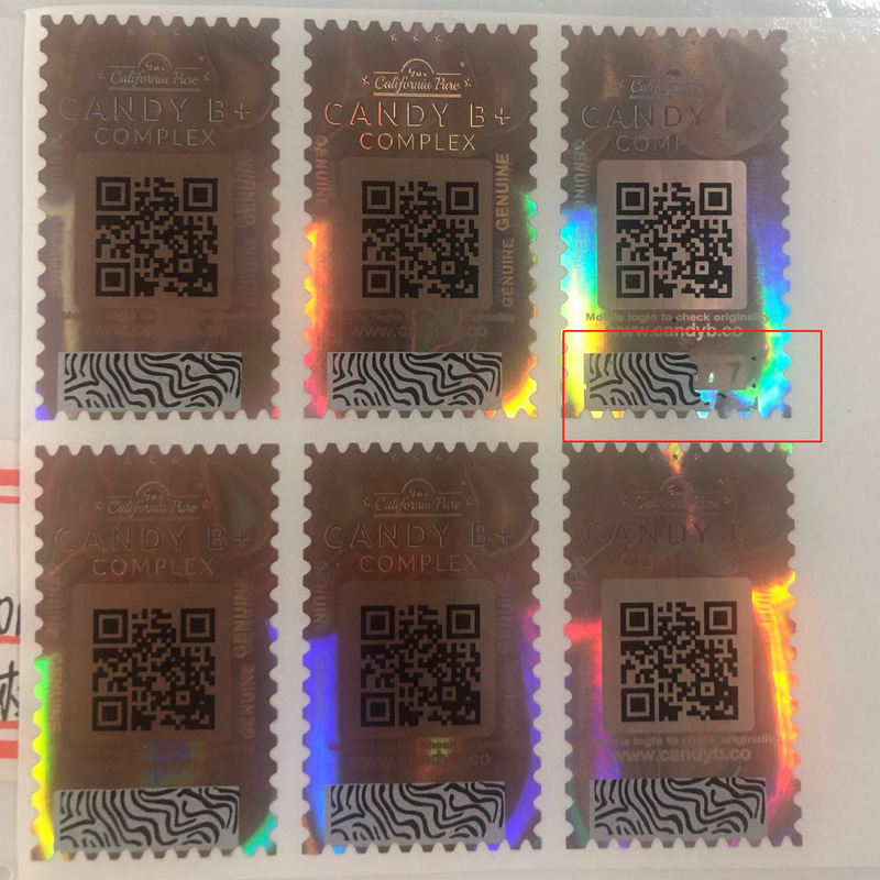 Этикетка с лазерным вырезом Код записи искажен серийный номер Царапина серебряная защитная этикетка Открыть