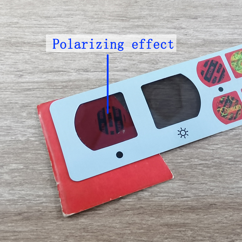 Polarized anti-counterfeiting label Laser bronzing security label Customized trademark stickers