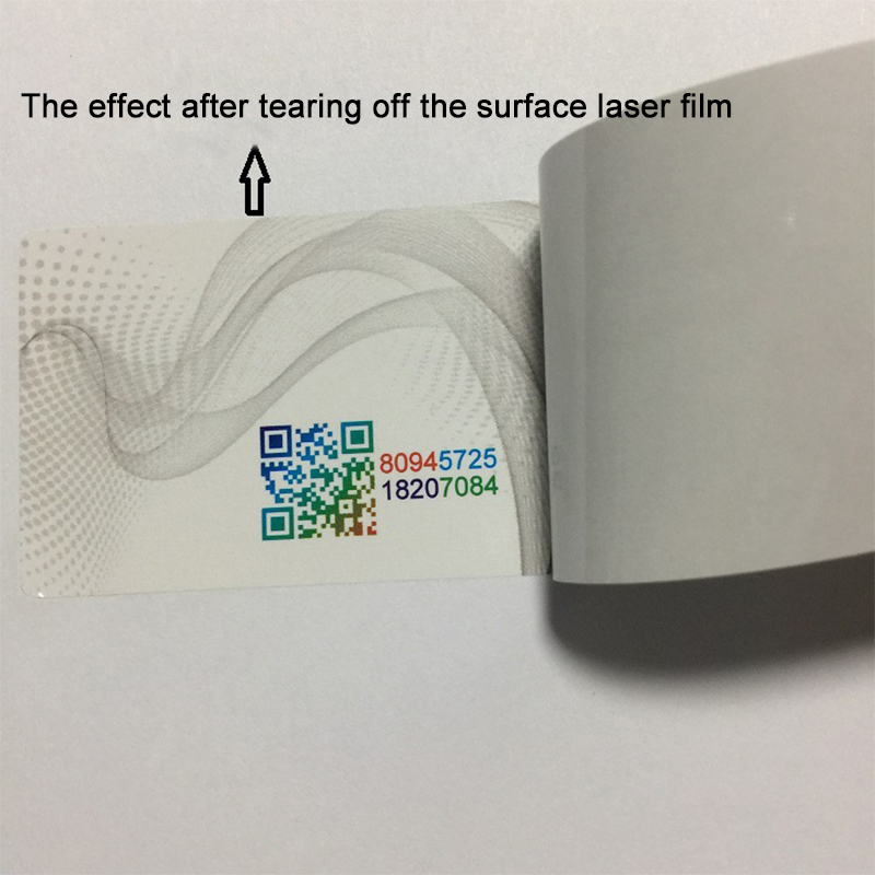 Laser security label Double-layer tearable logo sticker Manufacturer custom logo sticker