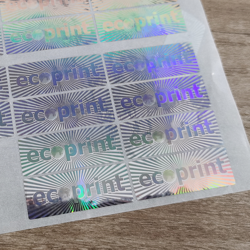 Этикетка с лазерной защитой Фирменный знак производителя, напечатанный на заказ. Сначала можно открыть голограмму