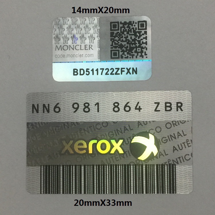 Этикетка с лазерной защитой Наклейка с защитой от подделки QR-кода