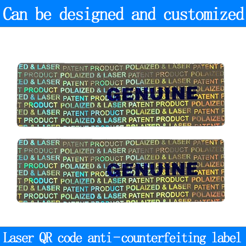 Поляризованная голографическая этикетка Лазерная пленка невидимая наклейка с QR-кодом Этикетка с защитой от подделок