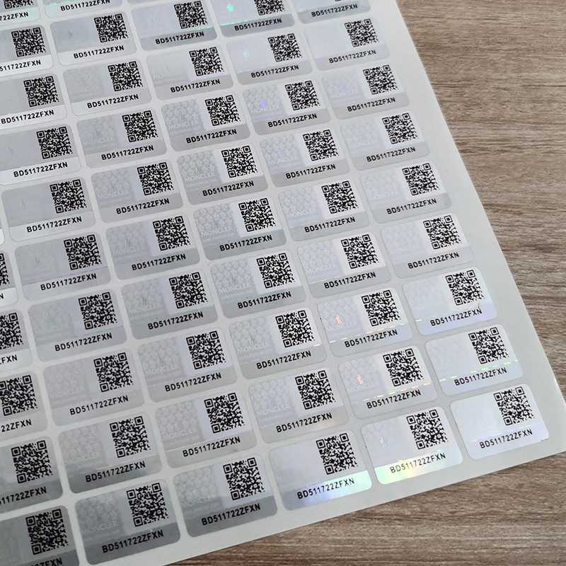 Этикетка с лазерным QR-кодом для защиты от подделок Индивидуальные наклейки с товарными знаками