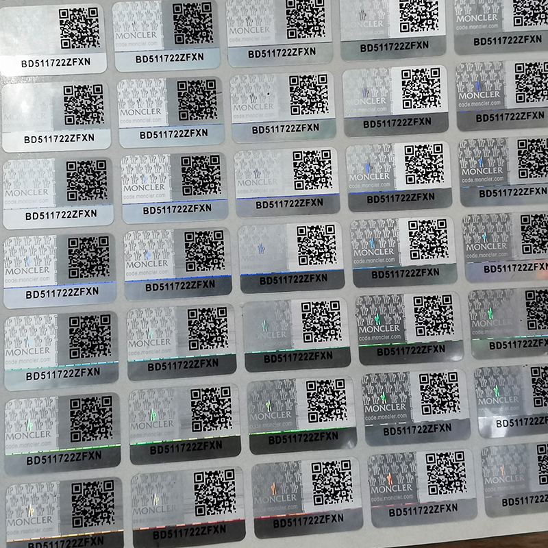 Этикетка с лазерным QR-кодом для защиты от подделок Индивидуальные наклейки с товарными знаками