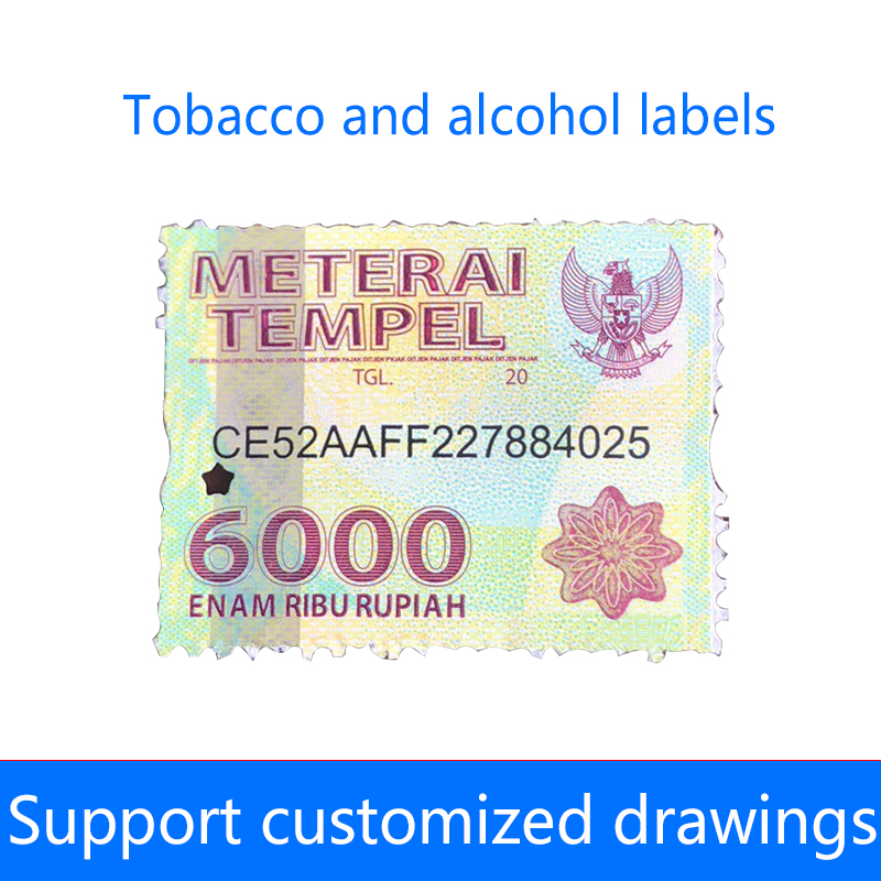 Индивидуальные иностранные этикетки для защиты от подделок, индивидуальные этикетки для сигарет, винные этикетки