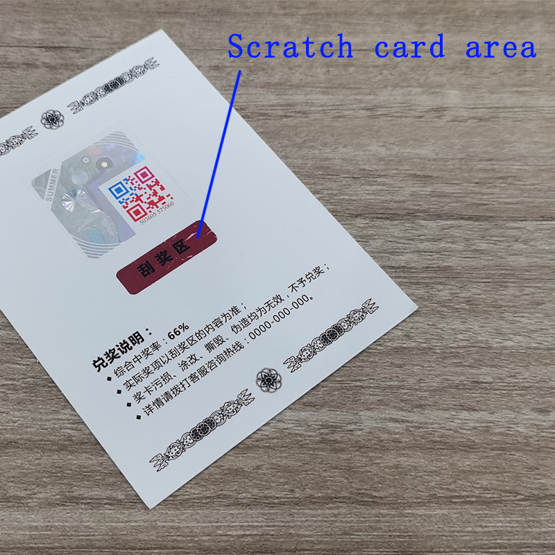 Custom Scratch Card Scratch Card Scratch Card QR Code Scratch Card Series