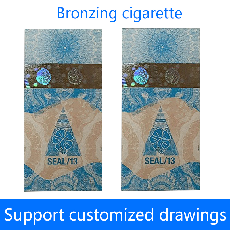 Bronzing anti-counterfeiting cigarette label Foreign cigarette sealing label Customized sticker
