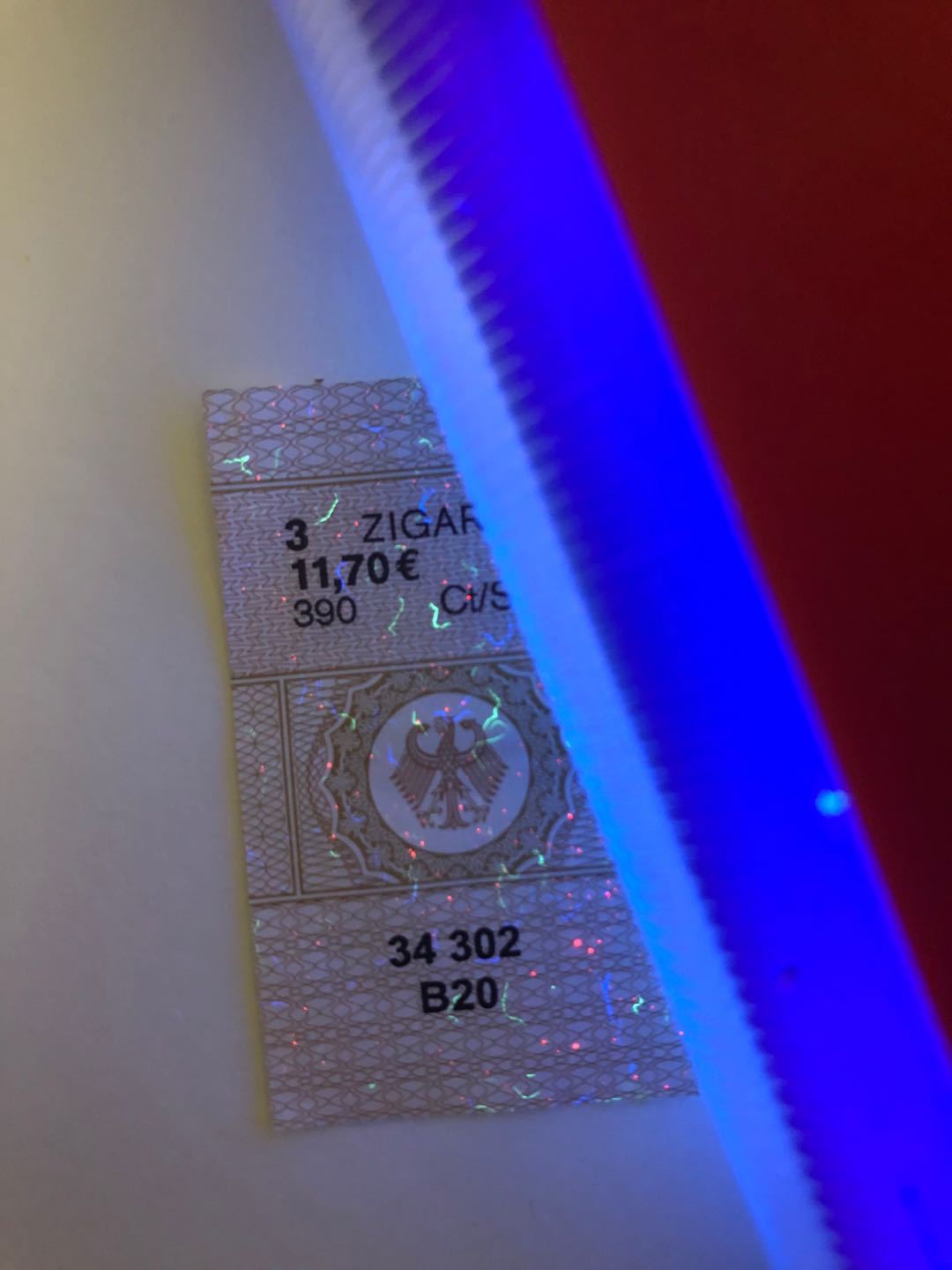 Флуоресцентная этикетка для защиты от подделки сигарет Наклейка для запечатывания волокна Breakpoint Наклейка с товарным знаком производителя на заказ