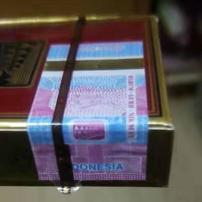 Fluorescent security label East Asian Tax Standard Vietnam Sealed Cigarette Label Custom Manufacturer