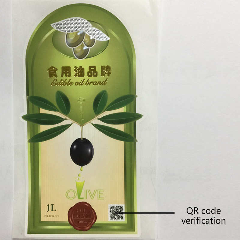 Waterproof anti-counterfeiting label Customized hot stamping and silver product sticker Bottle label