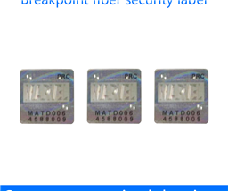 Fluorescent breakpoint fiber security label