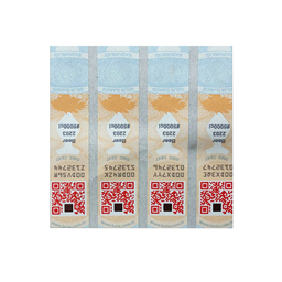Fluorescent QR code anti-counterfeiting wine label African polarized tax label Customized tobacco and alcohol sealing sticker