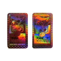 Holographic laser label Frosted rainbow microtext fluorescent anti-counterfeiting label